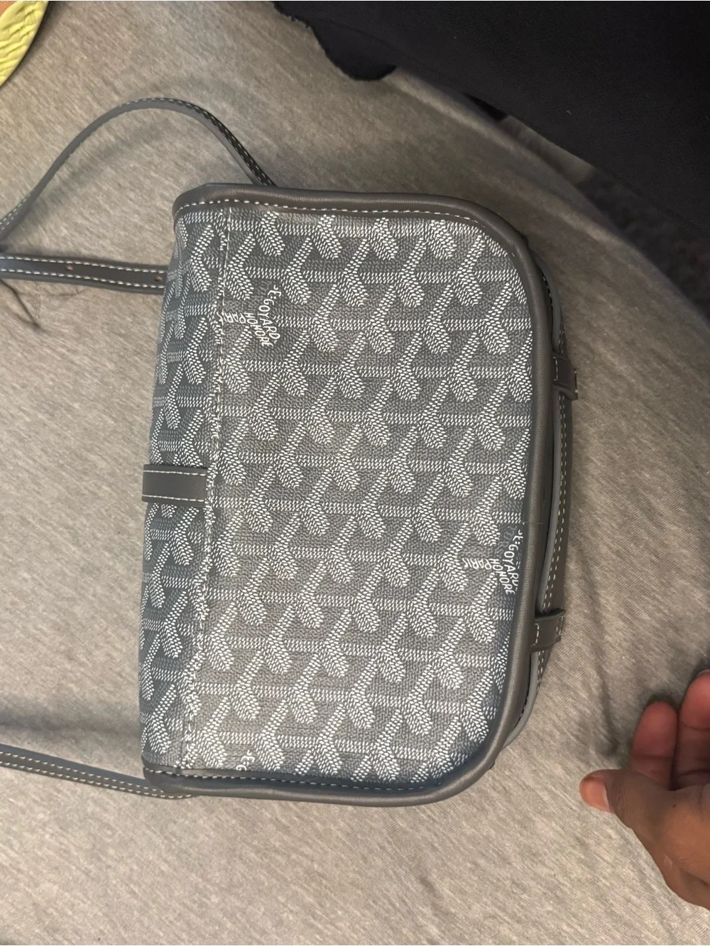 Goyard Gray Patterned Men’s Messenger Crossbody Bag